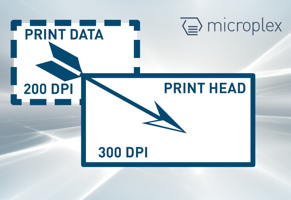 200 DPI Druckdaten Drucken mit Microplex Druckern