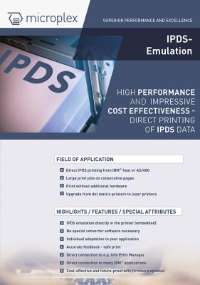 Impresión IPDS directa desde IBM® Host o AS/400