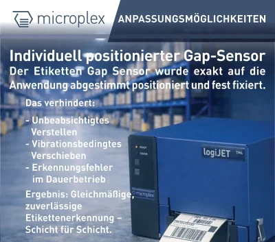 Individuelle Positionierung des Spaltsensors