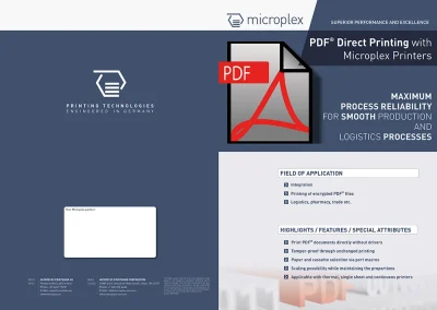 Folleto - Impresión Directa de PDF con Impresoras Microplex La impresora se comunica