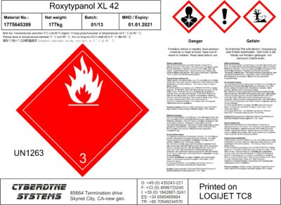 Microplex Example GHS Label