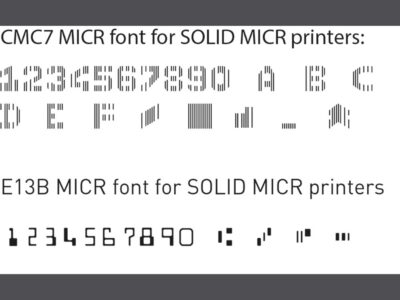 Example for MICR Fonts