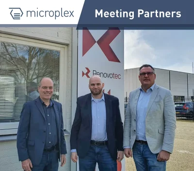 Matt Dyson, Gero Decker de Microplex et Niels van Amerongen de Renovotec Netherlands