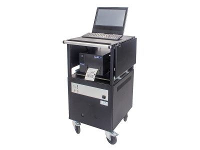 Exemple Microplex logiJET TM4 sur poste de travail mobile