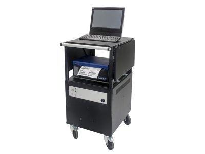 Exemple Microplex logiJET TM4 sur poste de travail mobile