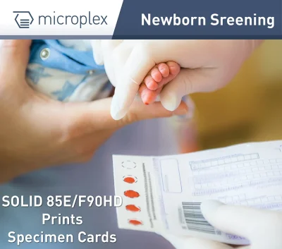 Sample cards for newborn screening 