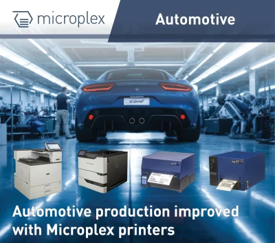 Automotive production improved with Microplex Printers