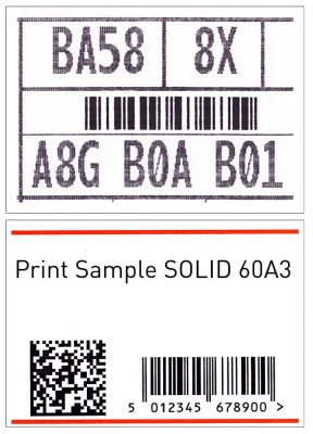 Comparison Print Quality Lineprinter vs SOLID 60A3