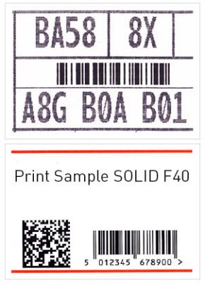 Comparison Print Quality Lineprinter vs SOLID F40