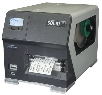 Thermodrucker Microplex SOLID T4-3 von Links mit Papier