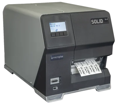 Thermodrucker Microplex SOLID T4-3 von Rechts mit Papier