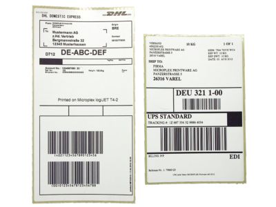 Example Shipping Labels