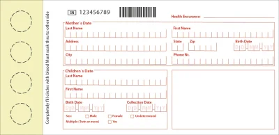 Neugeborenen-Screening Testkarten