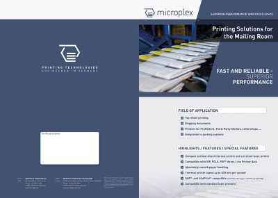 Nuevo folleto: Soluciones de impresión para aplicaciones en sala de correo