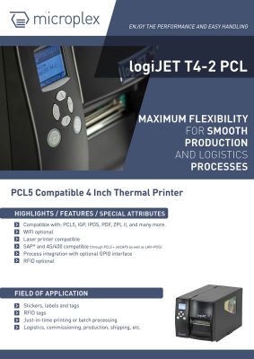 Data sheet logiJET T4-2 PCL