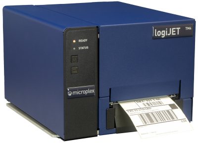 Microplex logiJET TM4 von rechts mit Papier